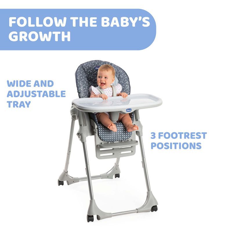 Polly Easy Highchair (Pinguin, Blue) image number 1