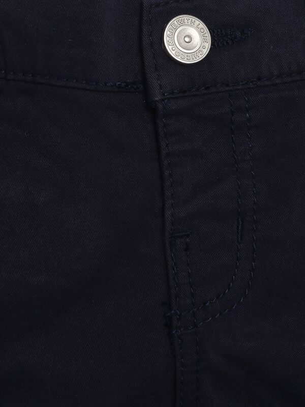 Navy Blue Twill Shorts image number null