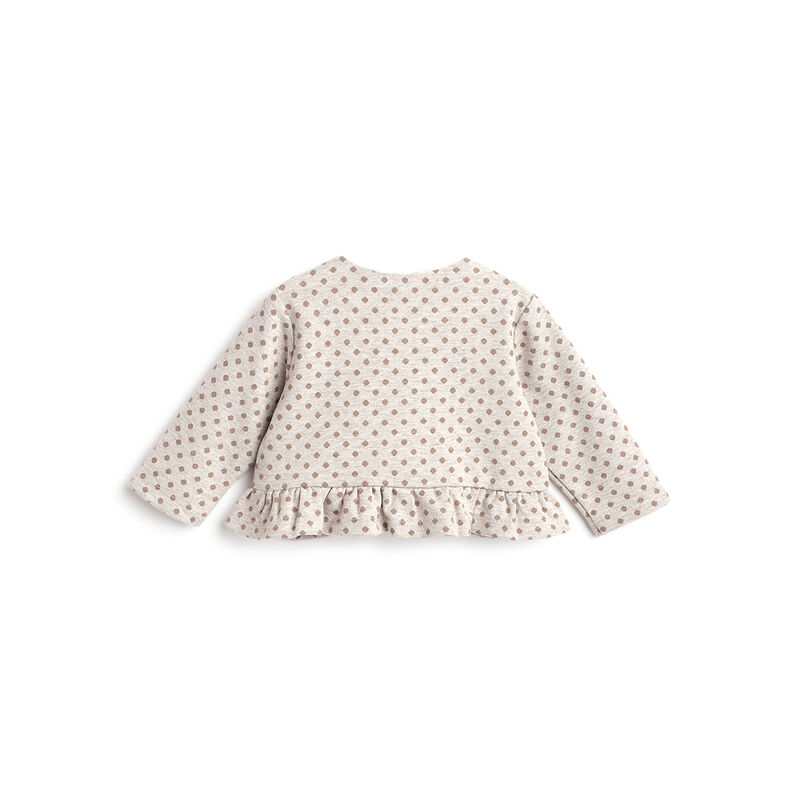 Girls Brown Printed Cardigan image number 1