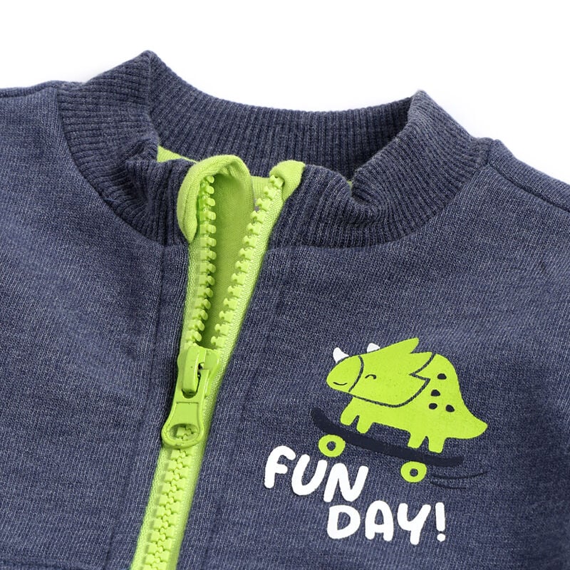 Boys Grey Printed Sweatshirt image number 3