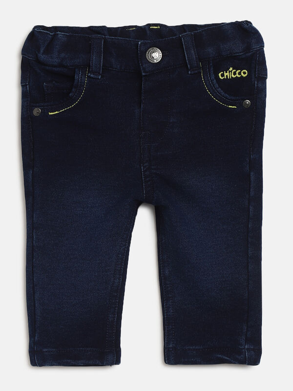 Boys Dark Blue Long Knitted Trouser image number null