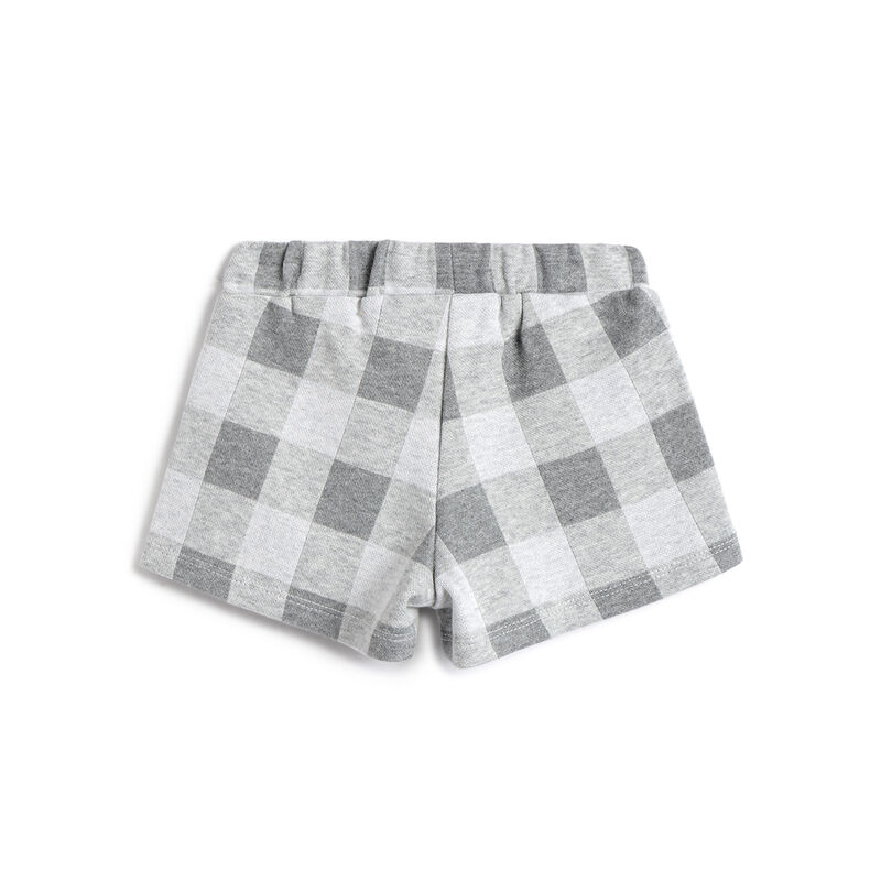 Girls Medium Grey Checked Shorts image number 1