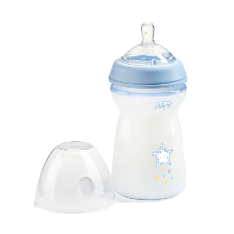 Natural Feeling Feeding Bottle (330ml, Slow) (Blue) image number 4