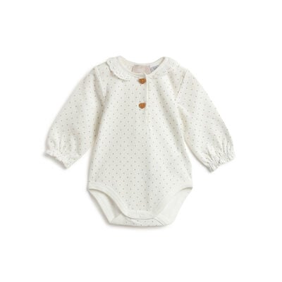 Girls Polka Dot Printed Bodysuit