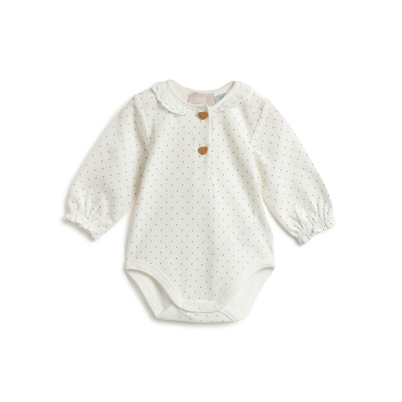 Girls Polka Dot Printed Bodysuit image number 0