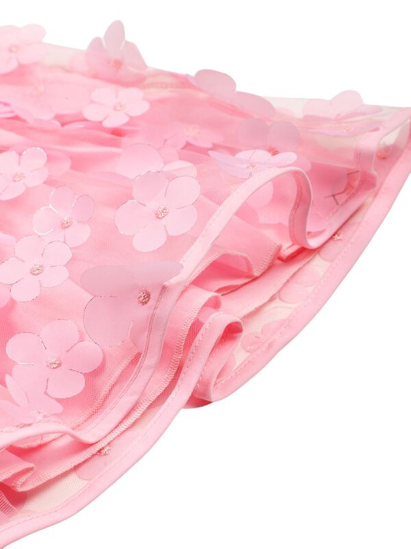 Girls Light Pink Short Sleeve Dress image number 3