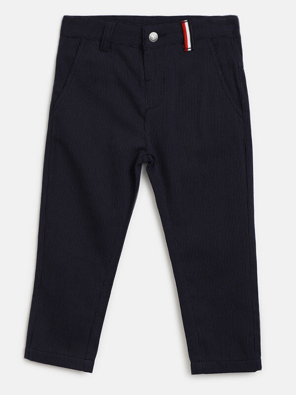 Boys Medium Blue Long Knitted Trouser image number null