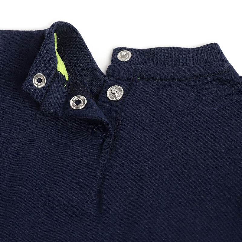 Boys Dark Blue Graphic Printed Long Sleeve T- Shirt image number 3