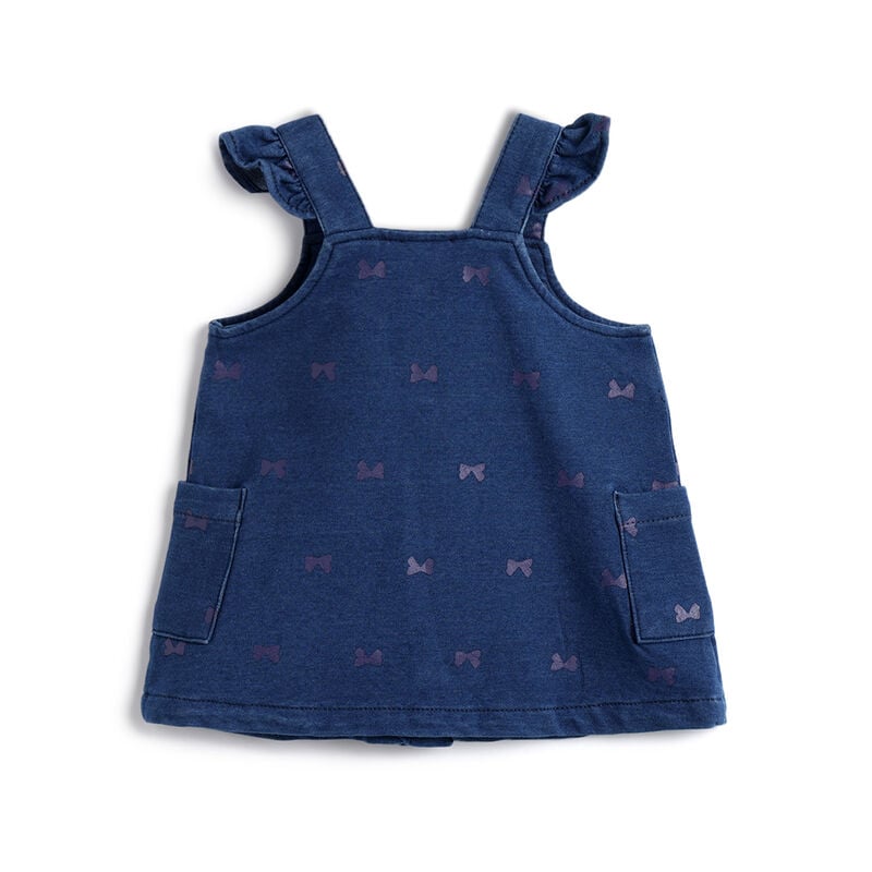 Girls Medium Blue Printed Dress image number 1