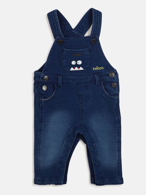 Boys Medium Blue Long Dungaree