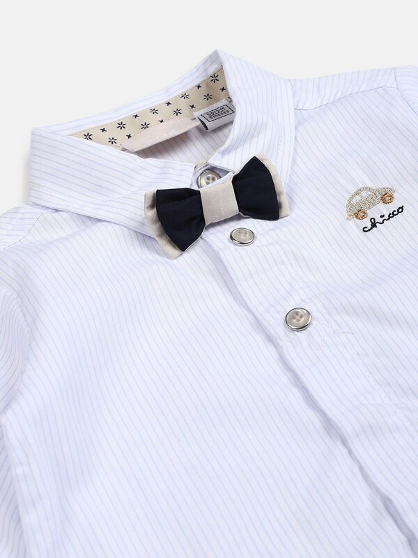Boys White Long Sleeve Woven Shirt image number null