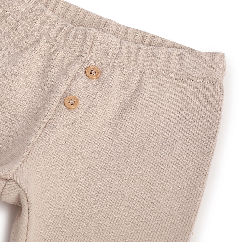 Infants White Sweatshirt with Beige Trouser image number 6