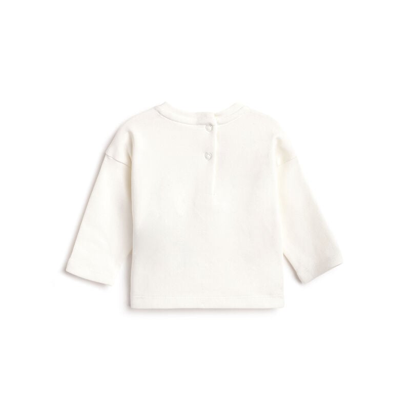Girls White and Grey Embellished Shirt with Long Trouser image number 1