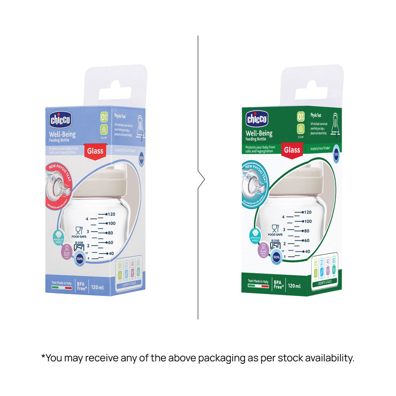 Well-Being Glass Feeding Bottle (120ml, Slow Flow) (Neutral) image number 6