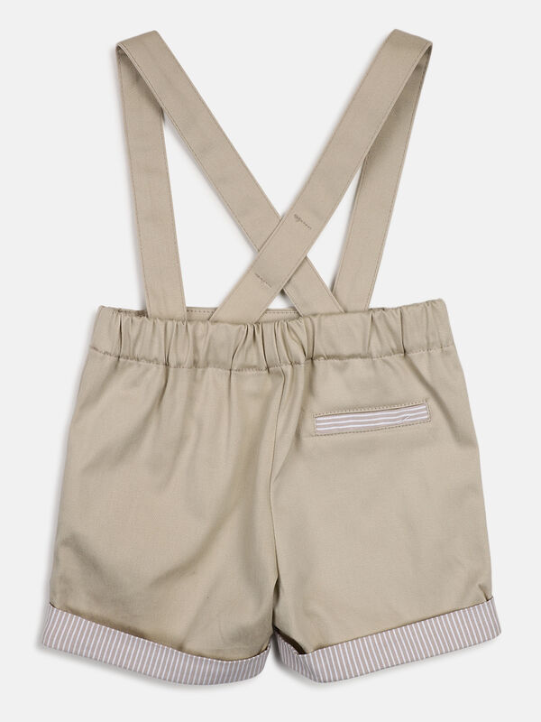 Boys Solid Medium Natural Shirt with Short Trouser image number null