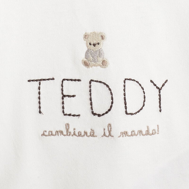 Boys White Embroidered Long Sleeve T- Shirt image number 4