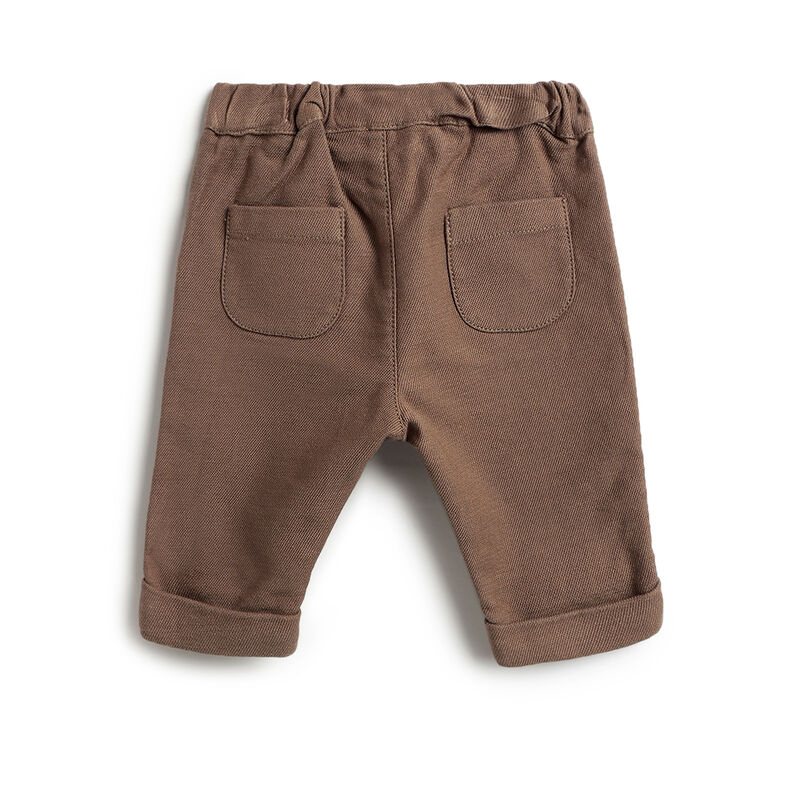 Boys Dark Brown Solid Trousers image number 1