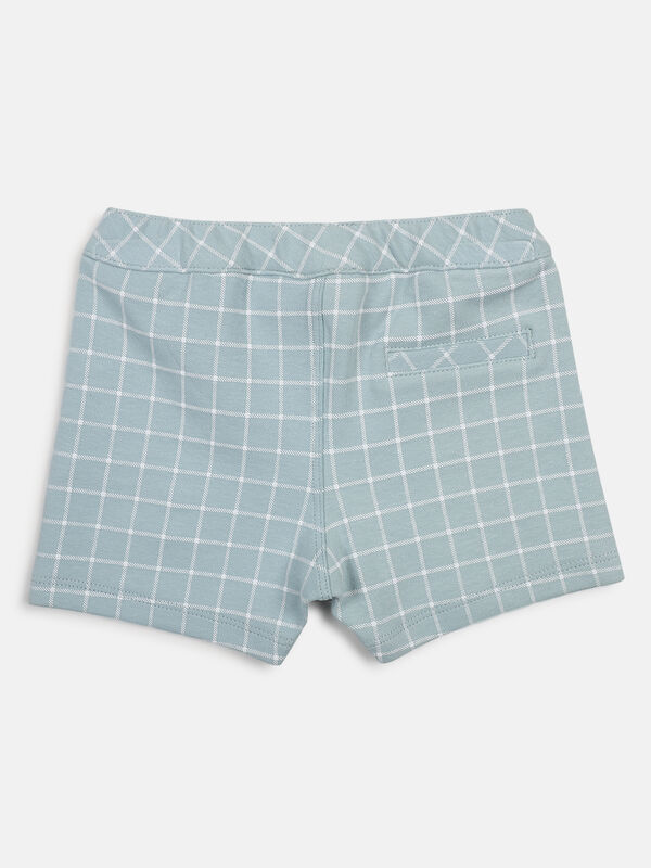 Boys White & Medium Light Blue T-Shirt with Short Pants image number null