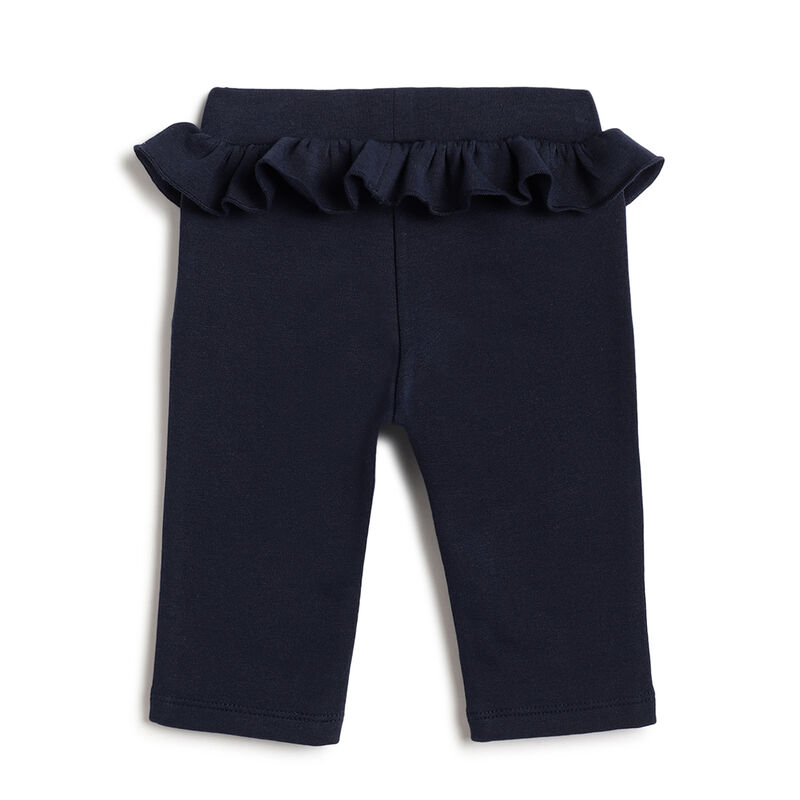 Girls Navy Self Design Trousers image number 1