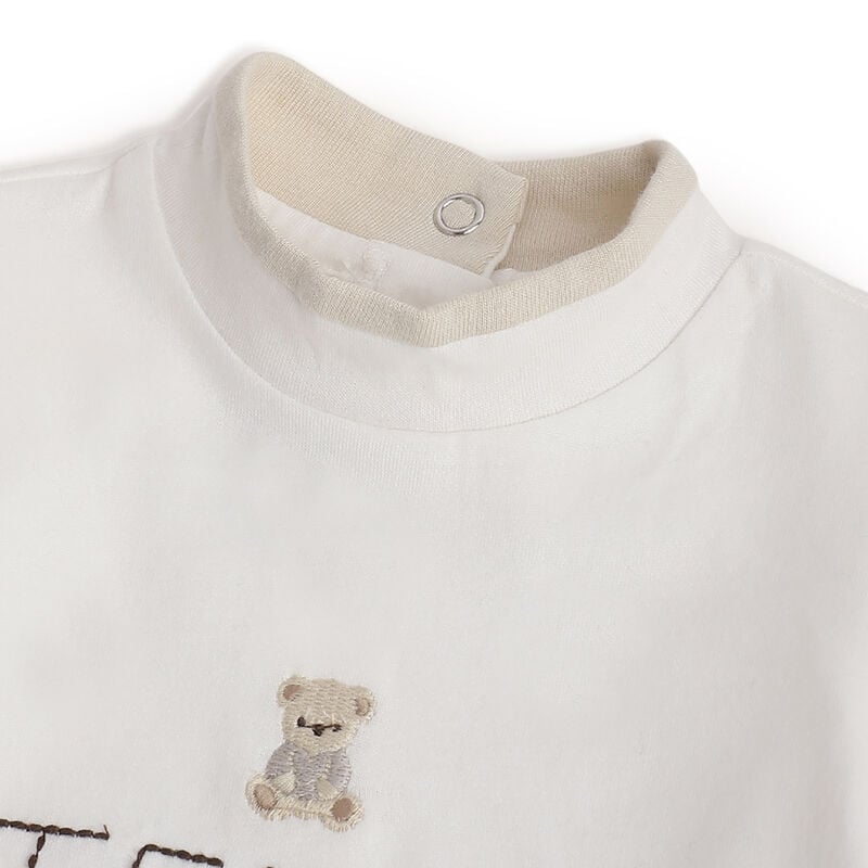 Boys White Embroidered Long Sleeve T- Shirt image number 2