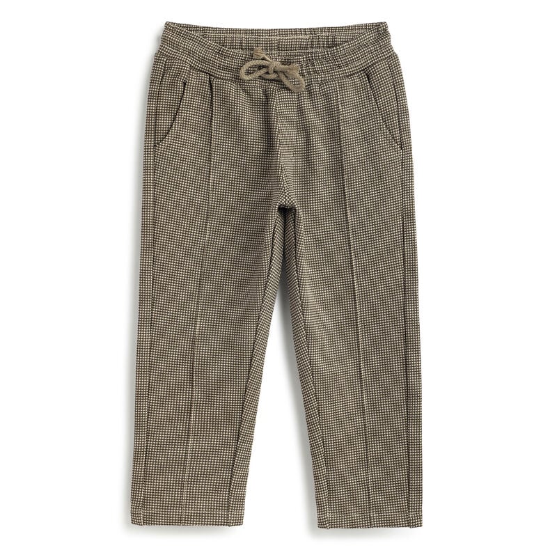 Boys Brown Printed Trousers image number 0