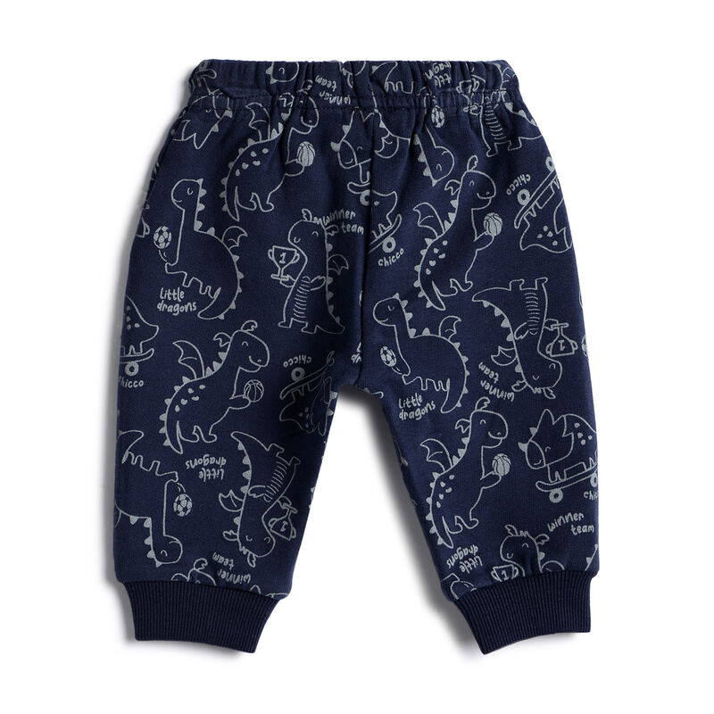 Boys Navy Printed Trousers image number 1