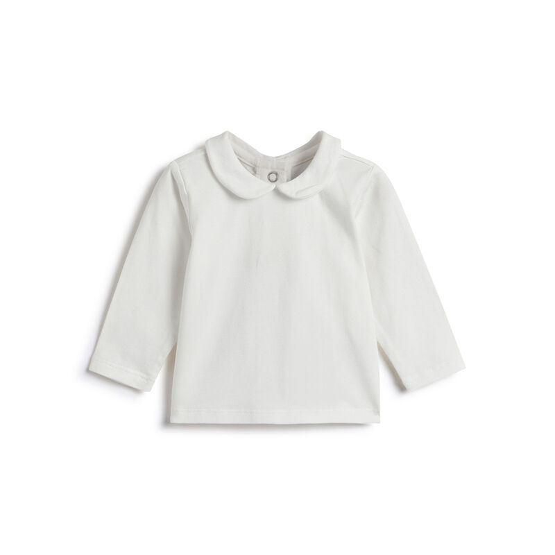 Girls White and Brown Embellished T-shirt with Dress image number 2