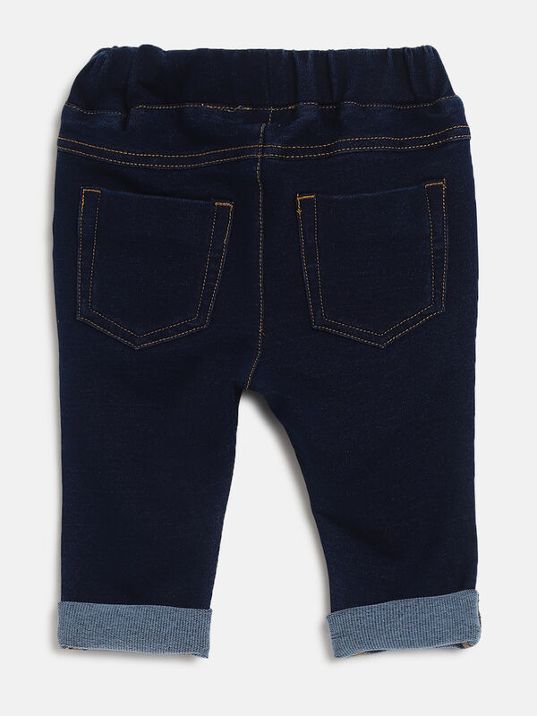 Boys Dark Blue Long Knitted Trouser image number null