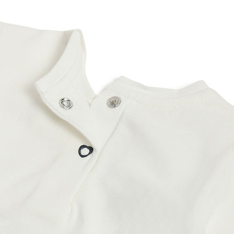 Girls White Embellished Long Sleeve T- Shirt image number 3
