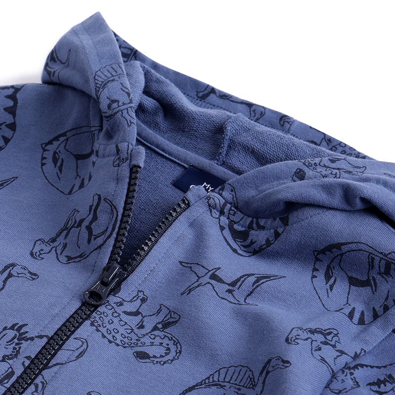 Boys Blue Printed Sweatshirt image number 2