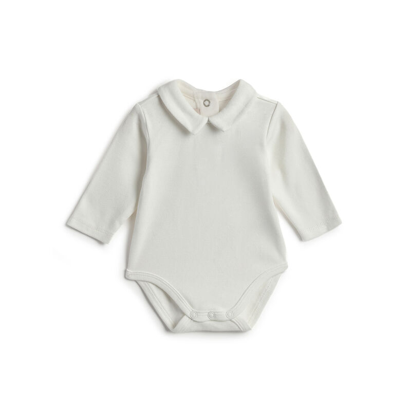 Boys White and Blue Embroidered Smock with Leggings image number 2