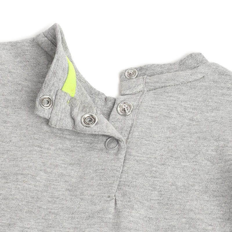 Boys Light Grey Graphic Printed Long Sleeve T- Shirt image number 3