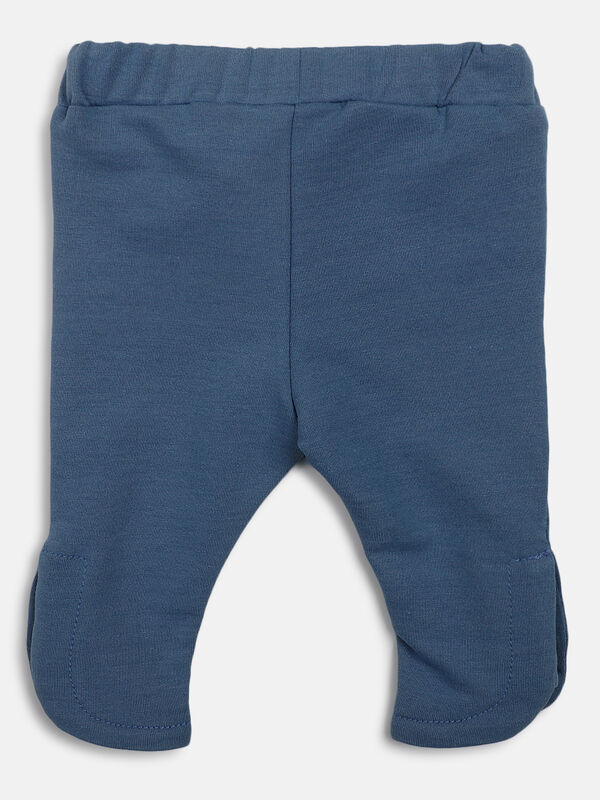 Girls Medium Light Blue Long Knitted Trouser image number null