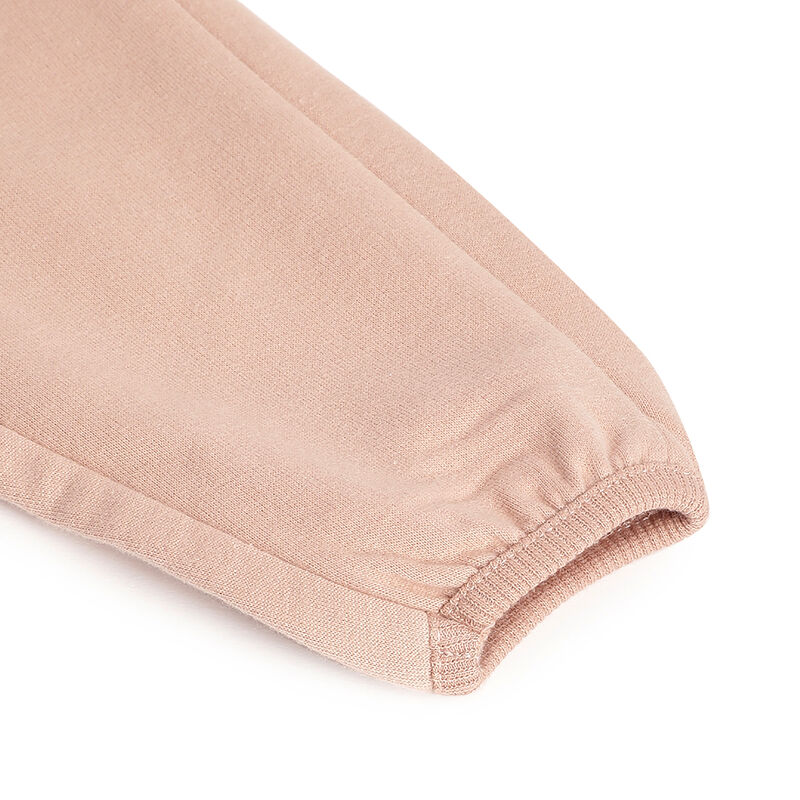 Girls Light Pink Solid Joggers image number 4