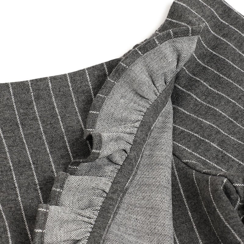 Girls Medium Grey Striped Shorts image number 3