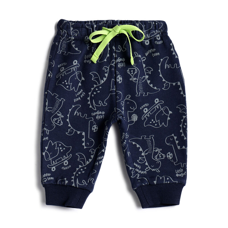Boys Navy Printed Trousers image number 0