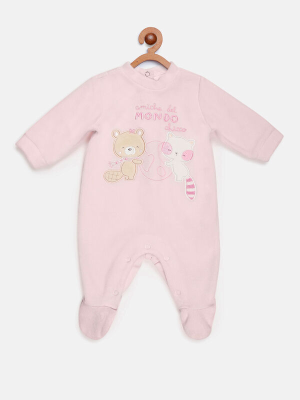 Gift Box- Velour Babysuit, Bib And Hat image number 1
