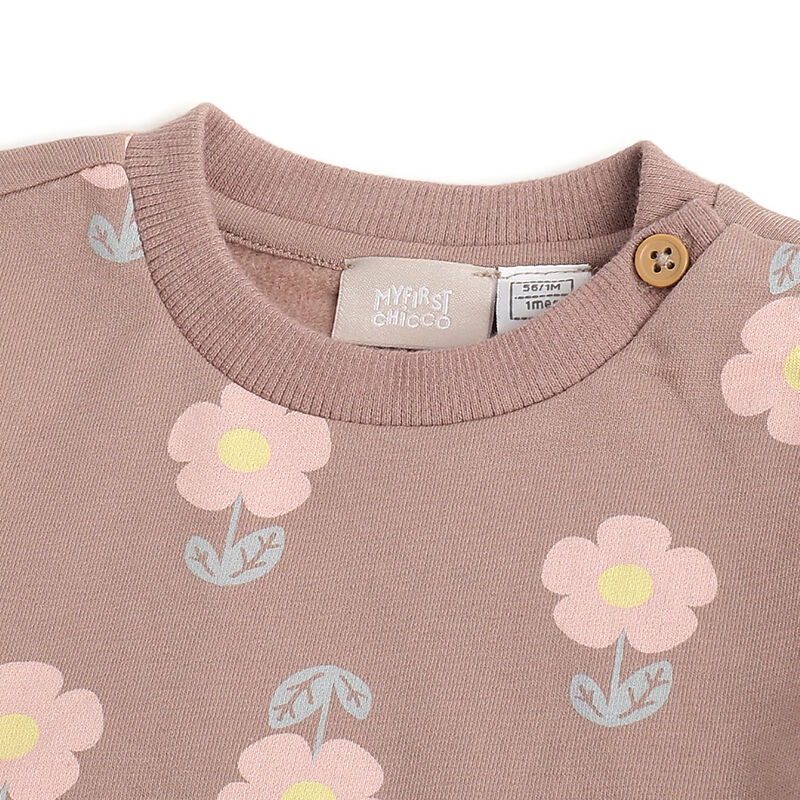 Girls Brown Printed Sweatshirt image number 2