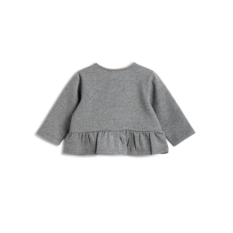 Girls Grey Printed Sweatshirt image number 1