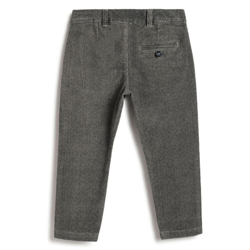 Boys Medium Grey Solid Trousers image number 1