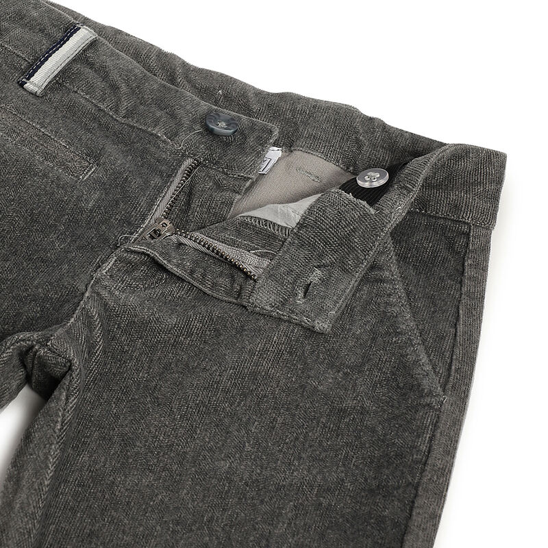 Boys Medium Grey Solid Trousers image number 2