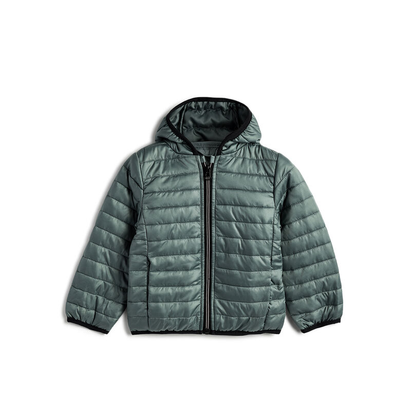Boys Green Solid Jacket image number 1
