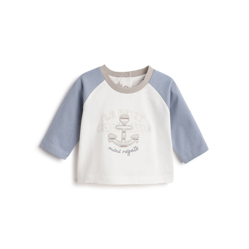 Boys White Graphic Printed Long Sleeve T- Shirt image number 0