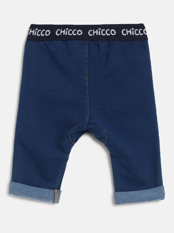 Boys Medium Blue Long Knitted Trouser image number null