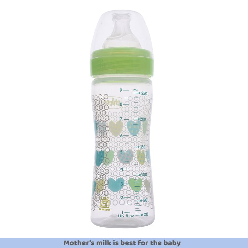 Well-Being Feeding Bottle (250ml, Medium) (Green) image number 2