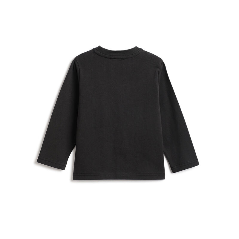Boys Dark Grey Graphic Printed Long Sleeve T- Shirt image number 1