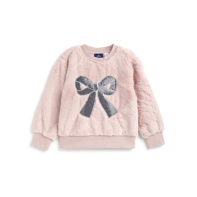 Girls Medium Pink Embellished Sweatshirt