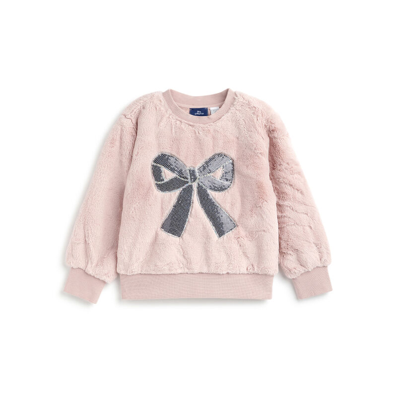 Girls Medium Pink Embellished Sweatshirt image number 0
