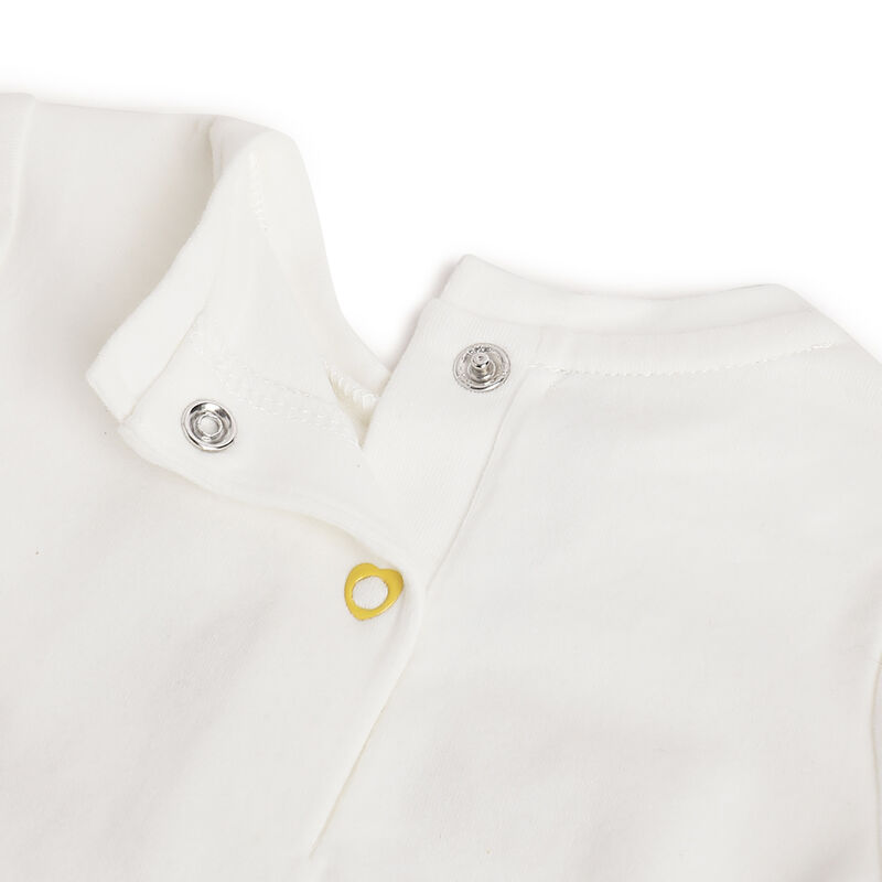 Girls White Embellished Long Sleeve T- Shirt image number 3