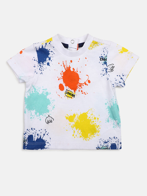 Boys White Short Sleeve Knitted T- Shirt image number null